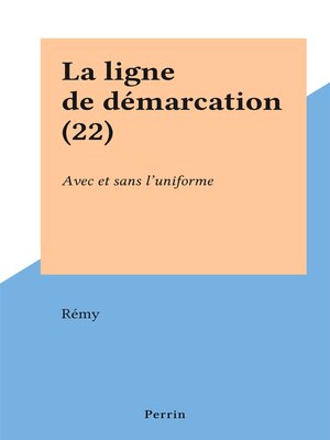 cover image of La ligne de démarcation (22)